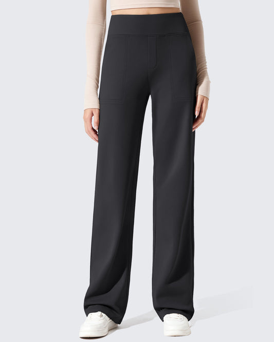 Fleece Lined High-Waisted Dressy Pants