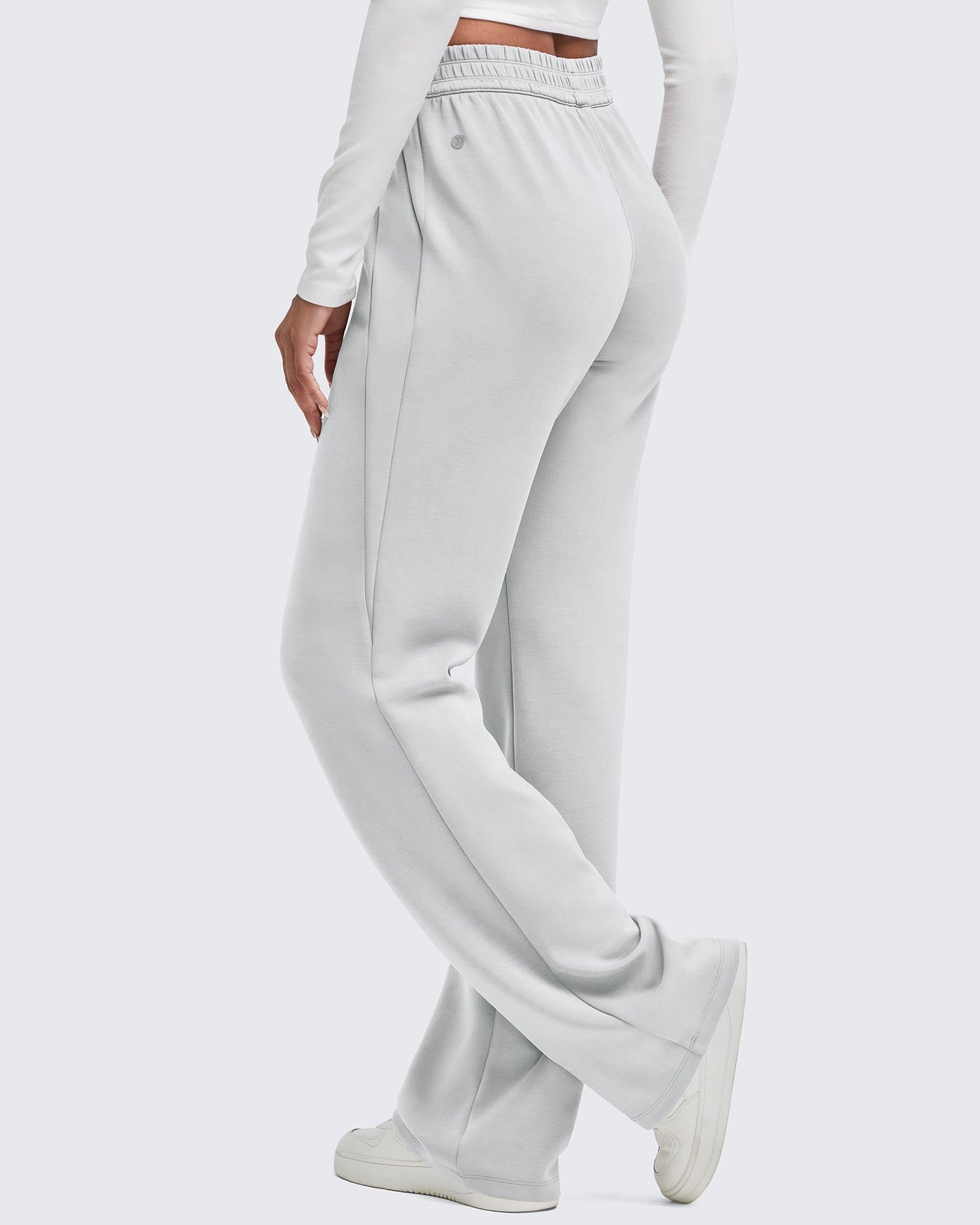 Smoofit Elastic-Waist Wide Leg Sweatpants 29''