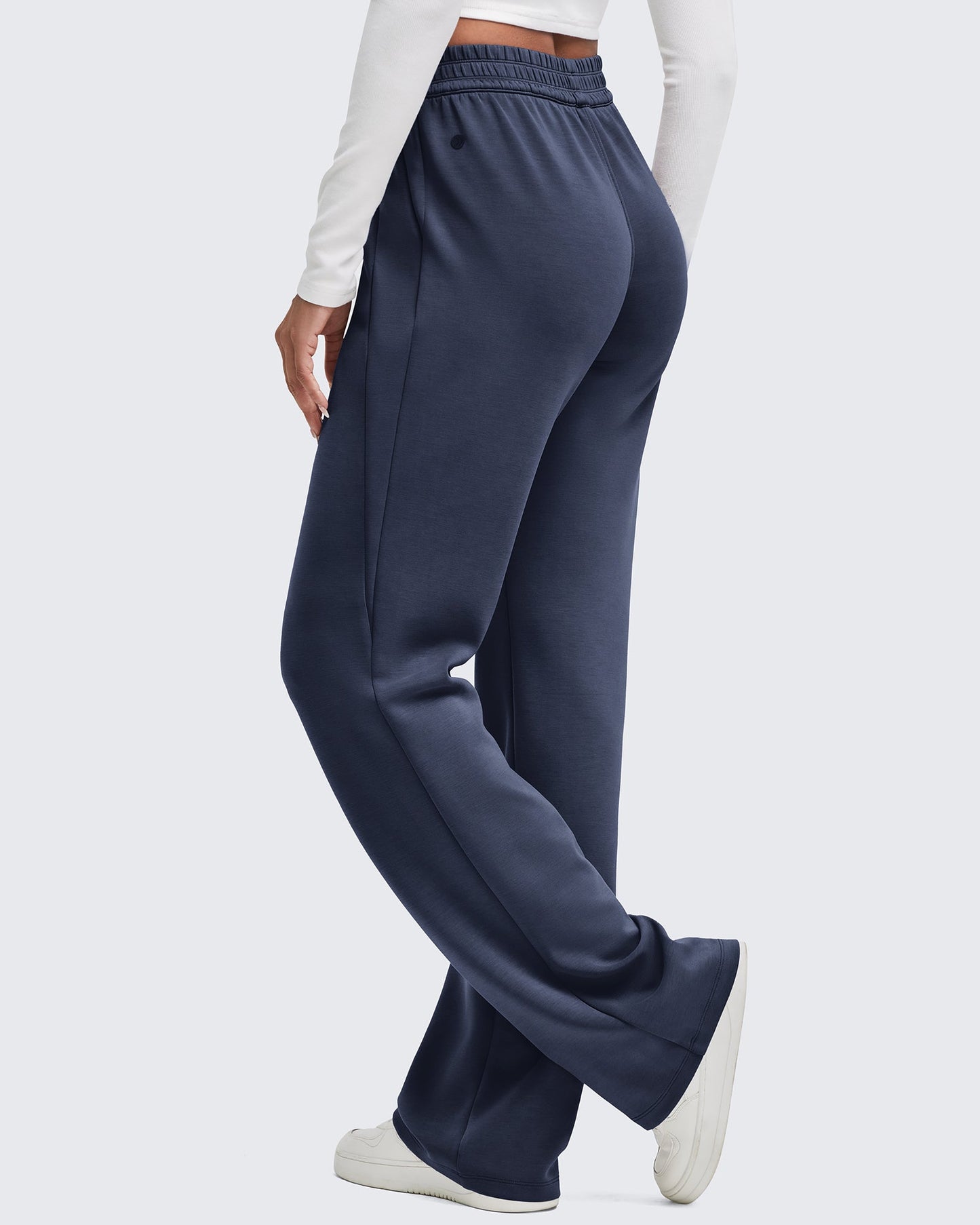 Smoofit Elastic-Waist Wide Leg Sweatpants 29''