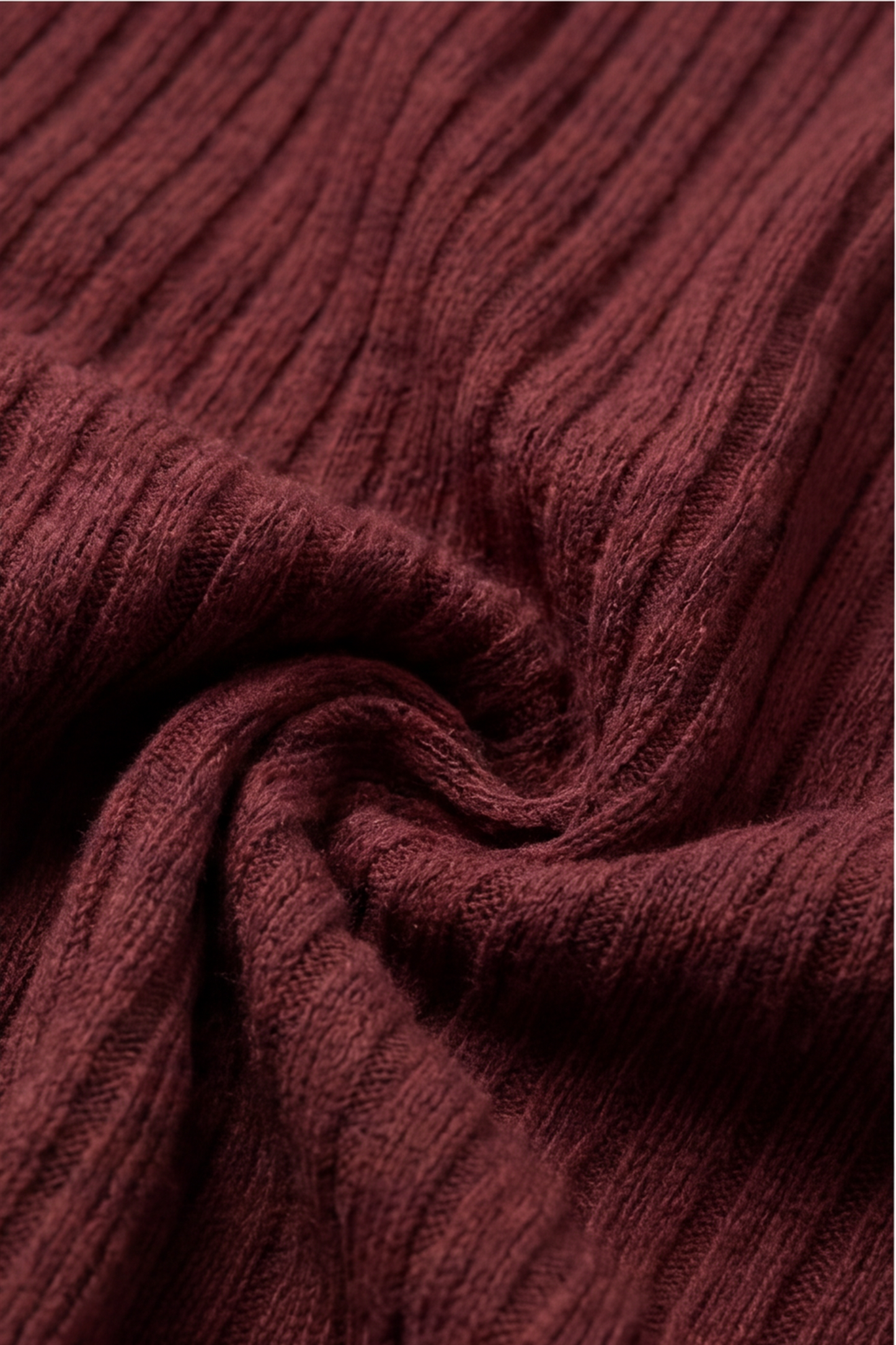 EASYSO Burgundy Knit Spaghetti Strap Long Maxi Dress