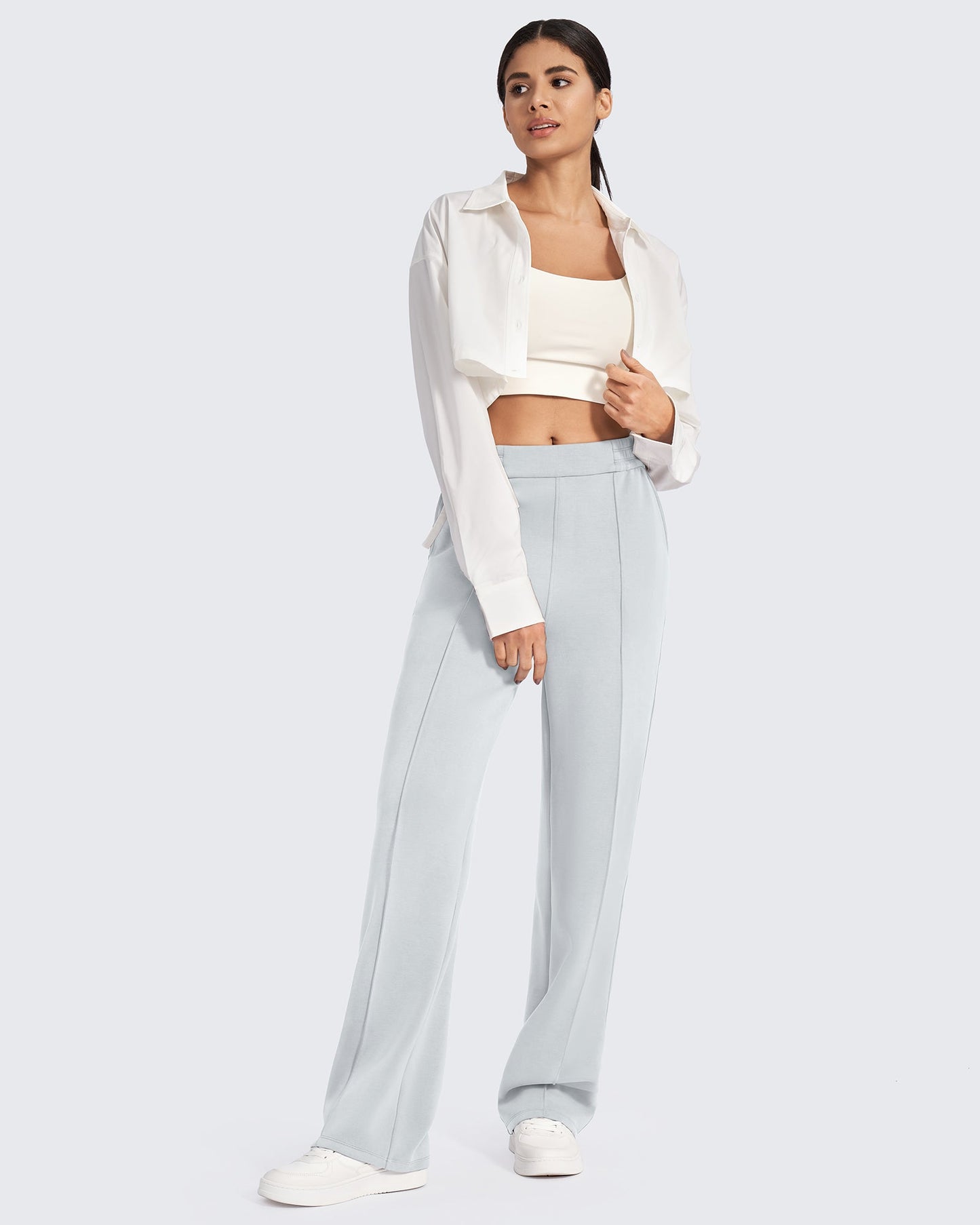 Smoofit Loose High-Rise Elastic Dressy Pants 33