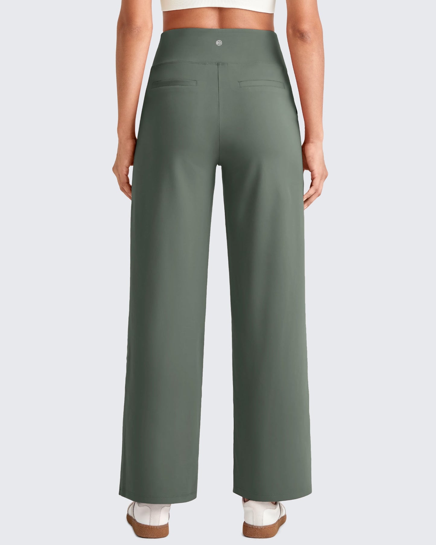 High Waist Stretch Dressy Cropped Pants 25.5''