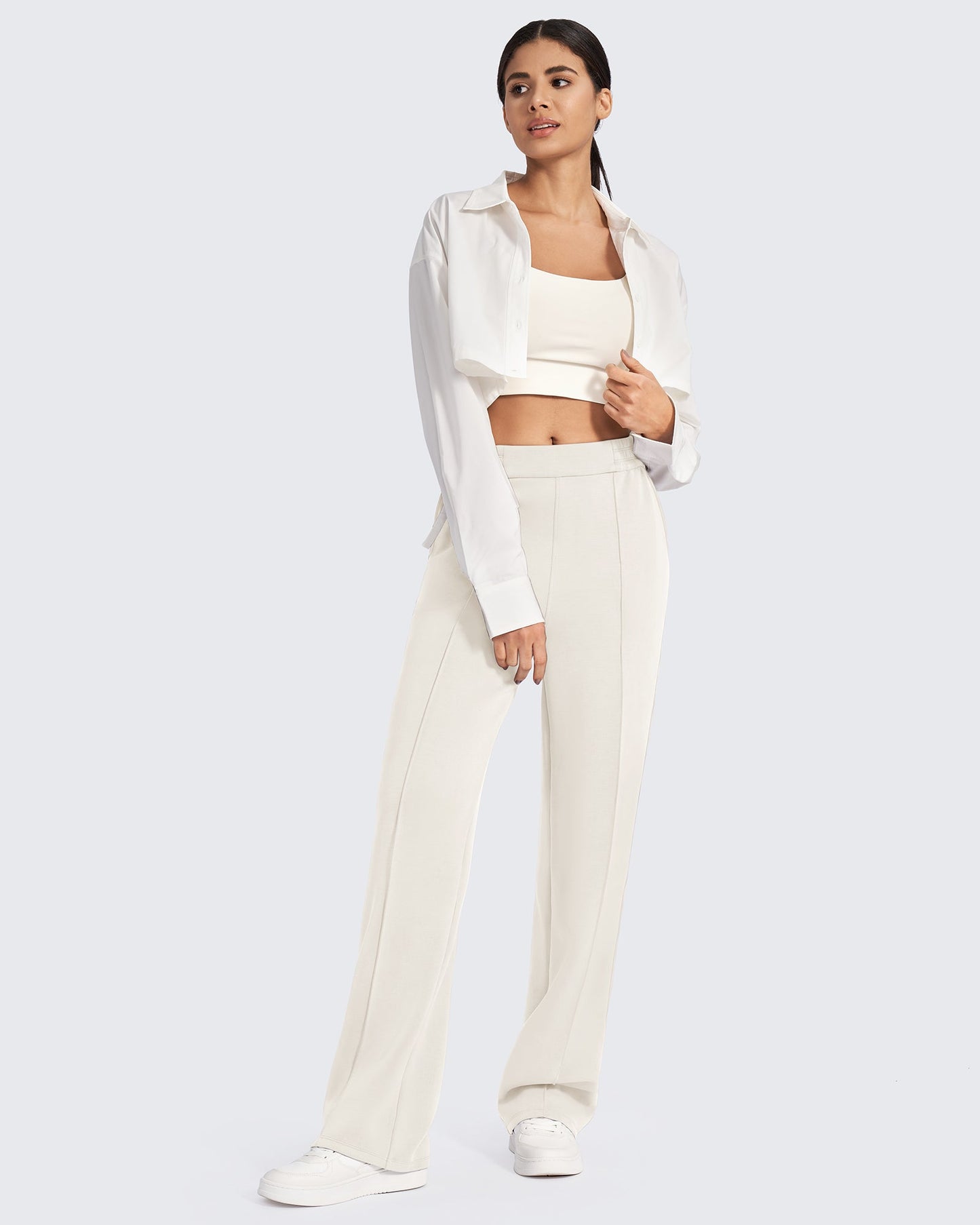 Smoofit Loose High-Rise Elastic Dressy Pants 31