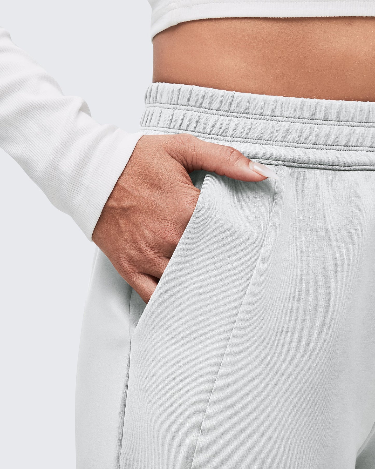 Smoofit Elastic-Waist Wide Leg Sweatpants 29''