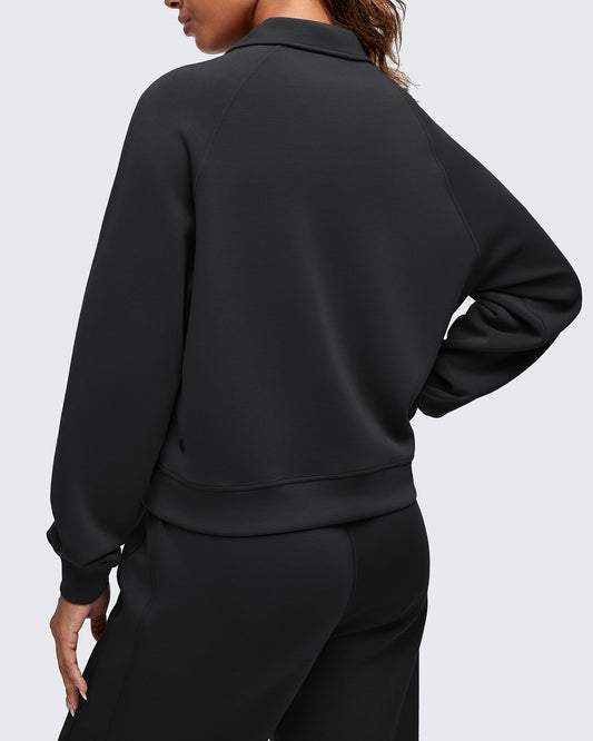 Smoofit Polo Pullover Button Up Sweatshirts