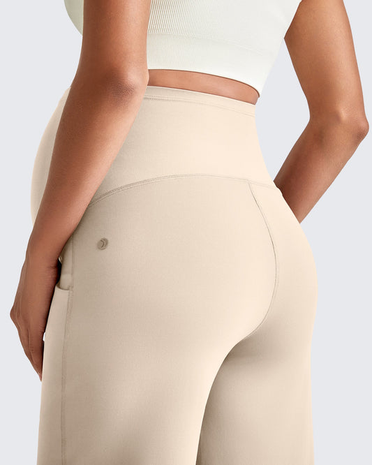 G4Free Activewear Wide Leg Pockets Front Pleats Maternity #Black / S / 28 Inseam-Black / S / 30 Inseam-Black / S / 32 Inseam-Black / M / 28 Inseam-Black / M / 30 Inseam-Black / M / 32 Inseam-Black / L / 28 Inseam-Black / L / 30 Inseam-Black / L / 32 Inseam-Black / XL / 28 Inseam