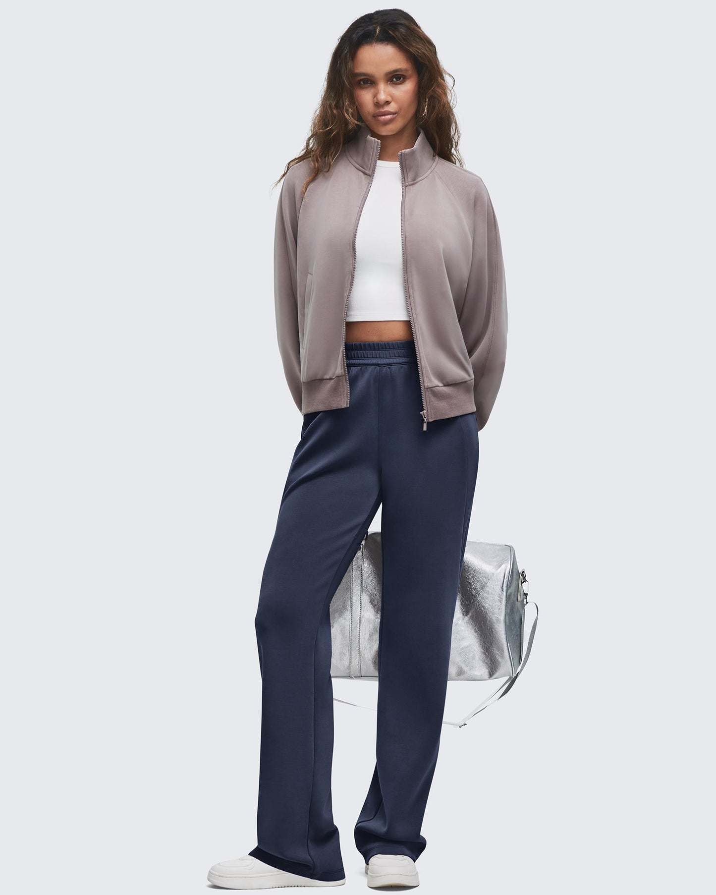 Smoofit Elastic-Waist Wide Leg Sweatpants 29''