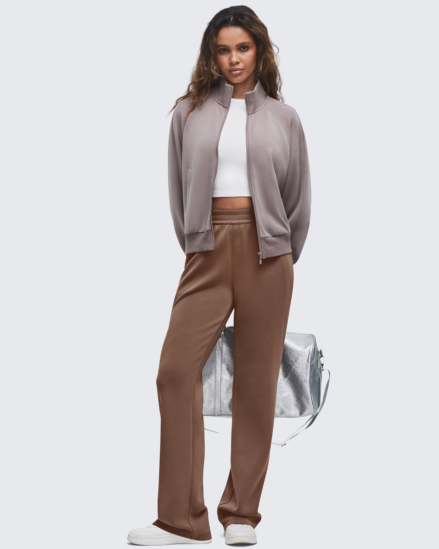 Smoofit Elastic-Waist Wide Leg Sweatpants 29''
