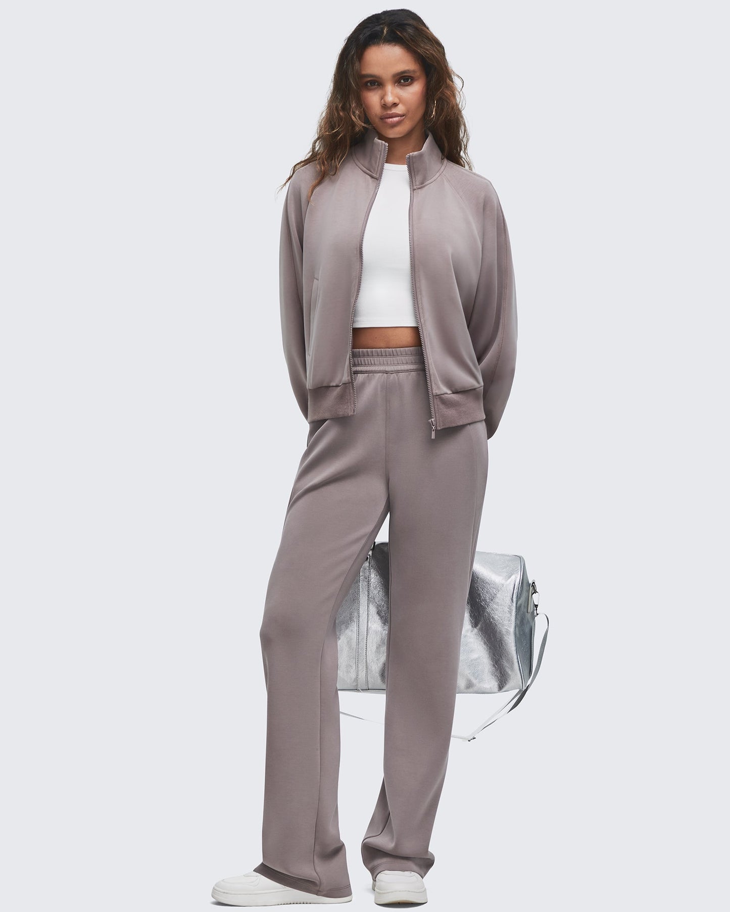 Smoofit Elastic-Waist Wide Leg Sweatpants 29''