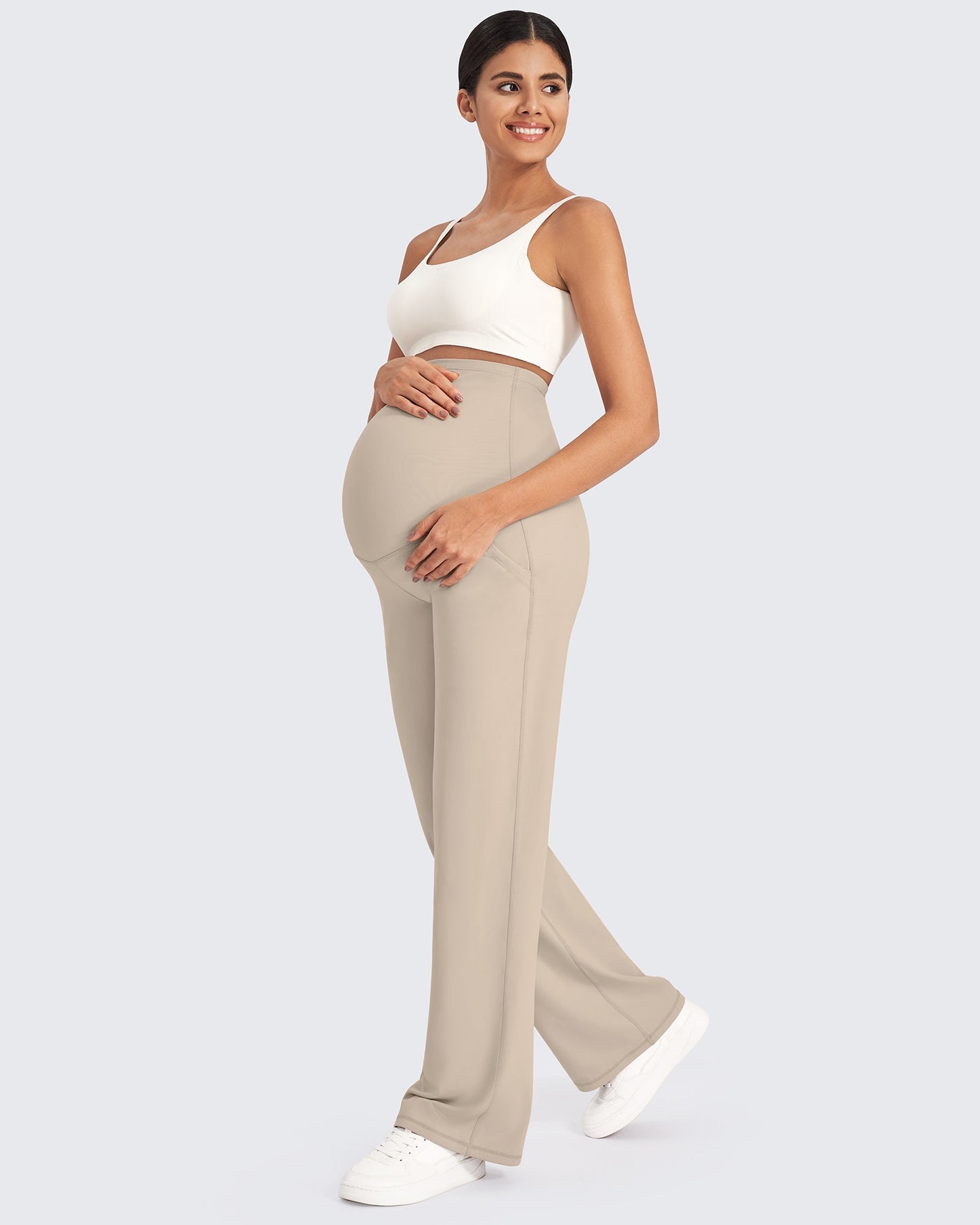 Maternity Stretch Wide Leg Pants