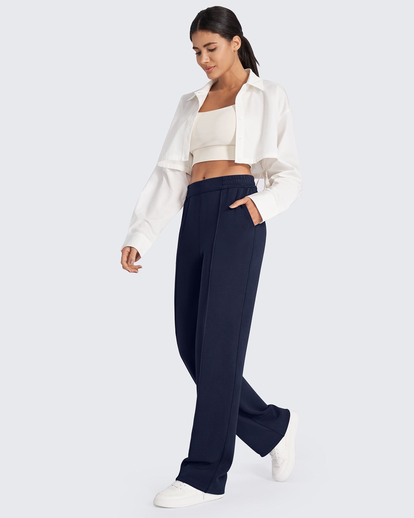 G4Free Activewear Smoofit Loose High-Rise Elastic Dressy Pants #Black / S / 27 Inseam-Black / S / 29 inseam-Black / S / 31 inseam-Black / M / 27 Inseam-Black / M / 29 inseam-Black / M / 31 inseam-Black / L / 27 Inseam-Black / L / 29 inseam-Black / L / 31 inseam-Black / XL / 27 Inseam