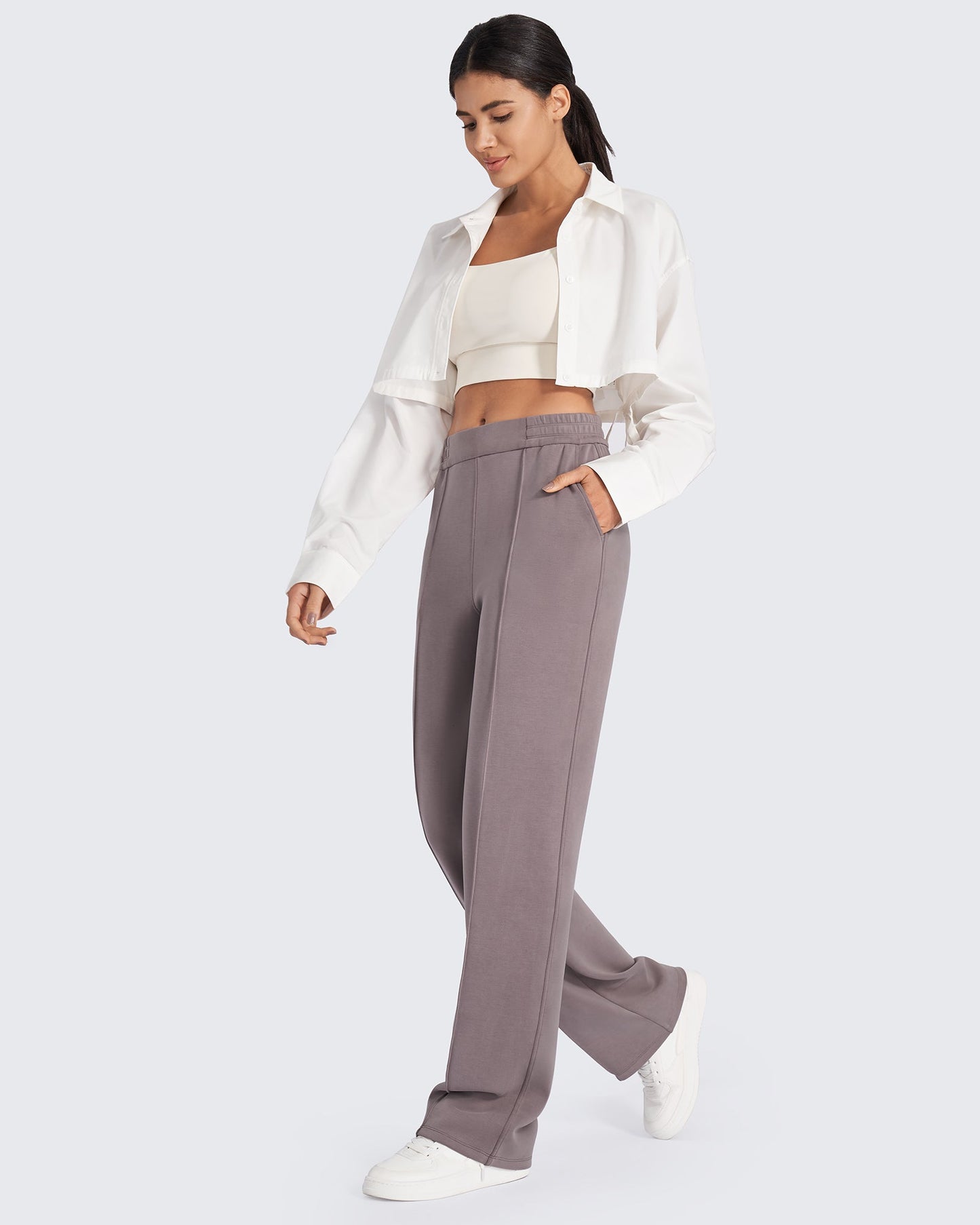 G4Free Activewear Smoofit Loose High-Rise Elastic Dressy Pants #Black / S / 27 Inseam-Black / S / 29 inseam-Black / S / 31 inseam-Black / M / 27 Inseam-Black / M / 29 inseam-Black / M / 31 inseam-Black / L / 27 Inseam-Black / L / 29 inseam-Black / L / 31 inseam-Black / XL / 27 Inseam