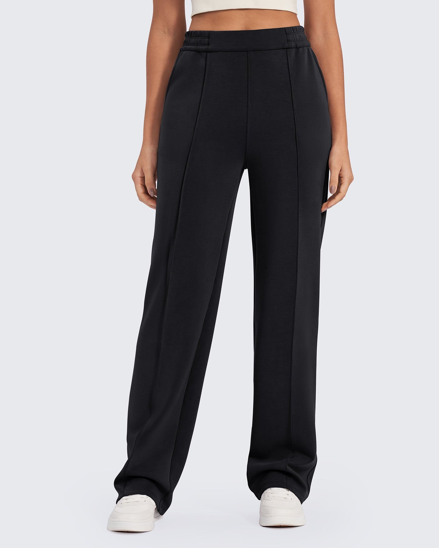 G4Free Activewear Smoofit Loose High-Rise Elastic Dressy Pants #Black / S / 27 Inseam-Black / S / 29 inseam-Black / S / 31 inseam-Black / M / 27 Inseam-Black / M / 29 inseam-Black / M / 31 inseam-Black / L / 27 Inseam-Black / L / 29 inseam-Black / L / 31 inseam-Black / XL / 27 Inseam