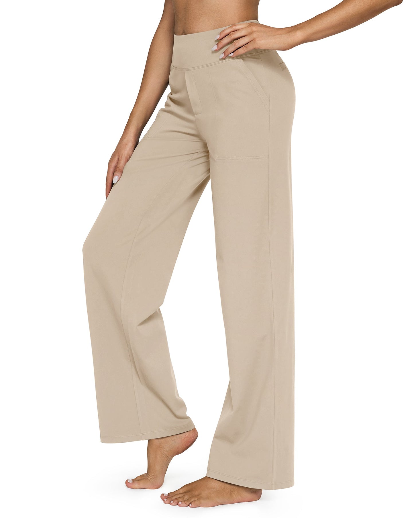 G4free Loose High-Waist Business Casual Pants #khaki
