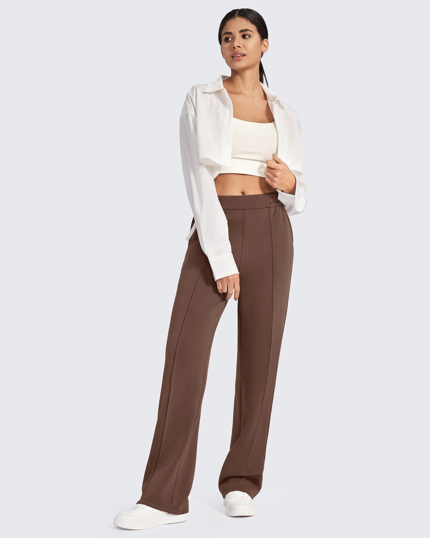 G4Free Activewear Smoofit Loose High-Rise Elastic Dressy Pants #Black / S / 27 Inseam-Black / S / 29 inseam-Black / S / 31 inseam-Black / M / 27 Inseam-Black / M / 29 inseam-Black / M / 31 inseam-Black / L / 27 Inseam-Black / L / 29 inseam-Black / L / 31 inseam-Black / XL / 27 Inseam