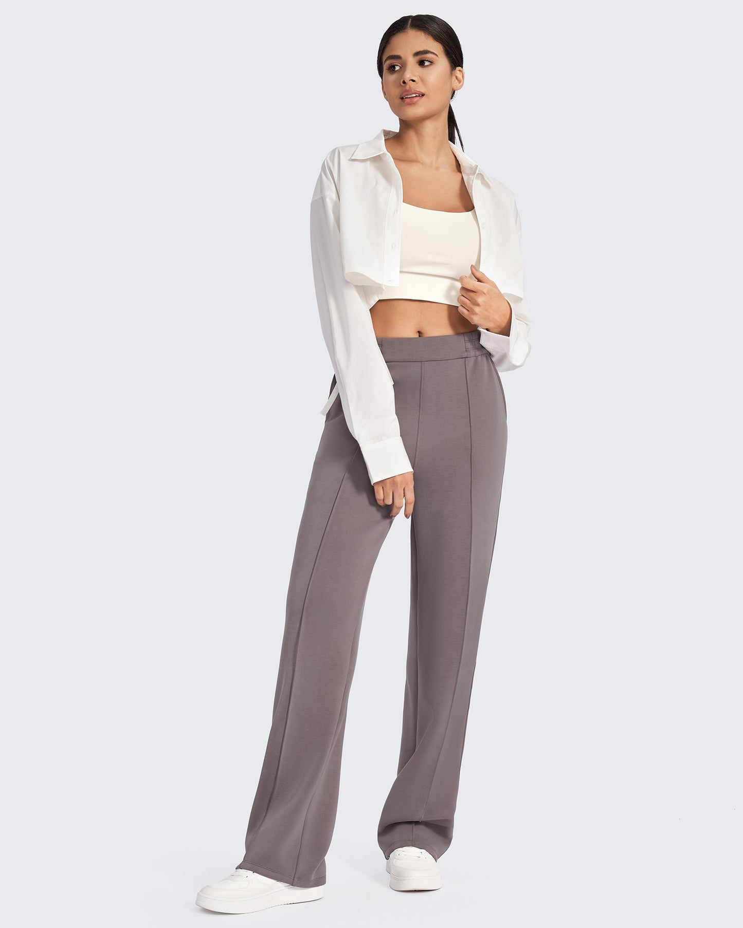 G4Free Activewear Smoofit Loose High-Rise Elastic Dressy Pants #Black / S / 27 Inseam-Black / S / 29 inseam-Black / S / 31 inseam-Black / M / 27 Inseam-Black / M / 29 inseam-Black / M / 31 inseam-Black / L / 27 Inseam-Black / L / 29 inseam-Black / L / 31 inseam-Black / XL / 27 Inseam