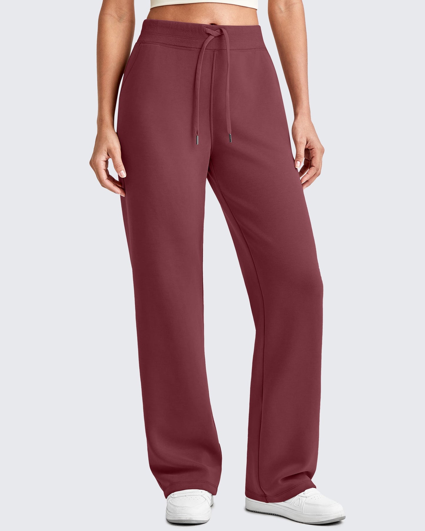Smoofit Wide Leg Elastic Drawstring Sweatpants
