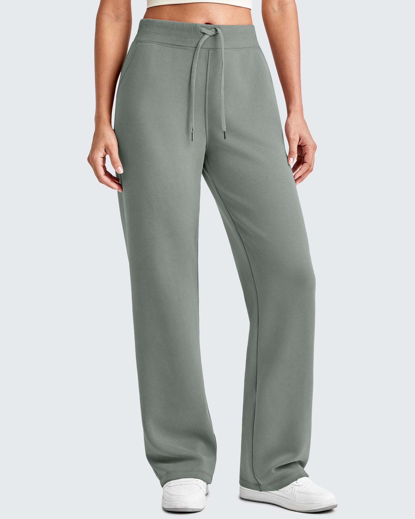 Smoofit Wide Leg Elastic Drawstring Sweatpants