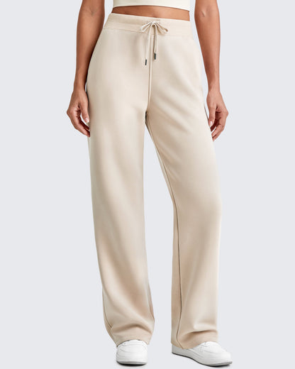 Smoofit Wide Leg Elastic Drawstring Sweatpants