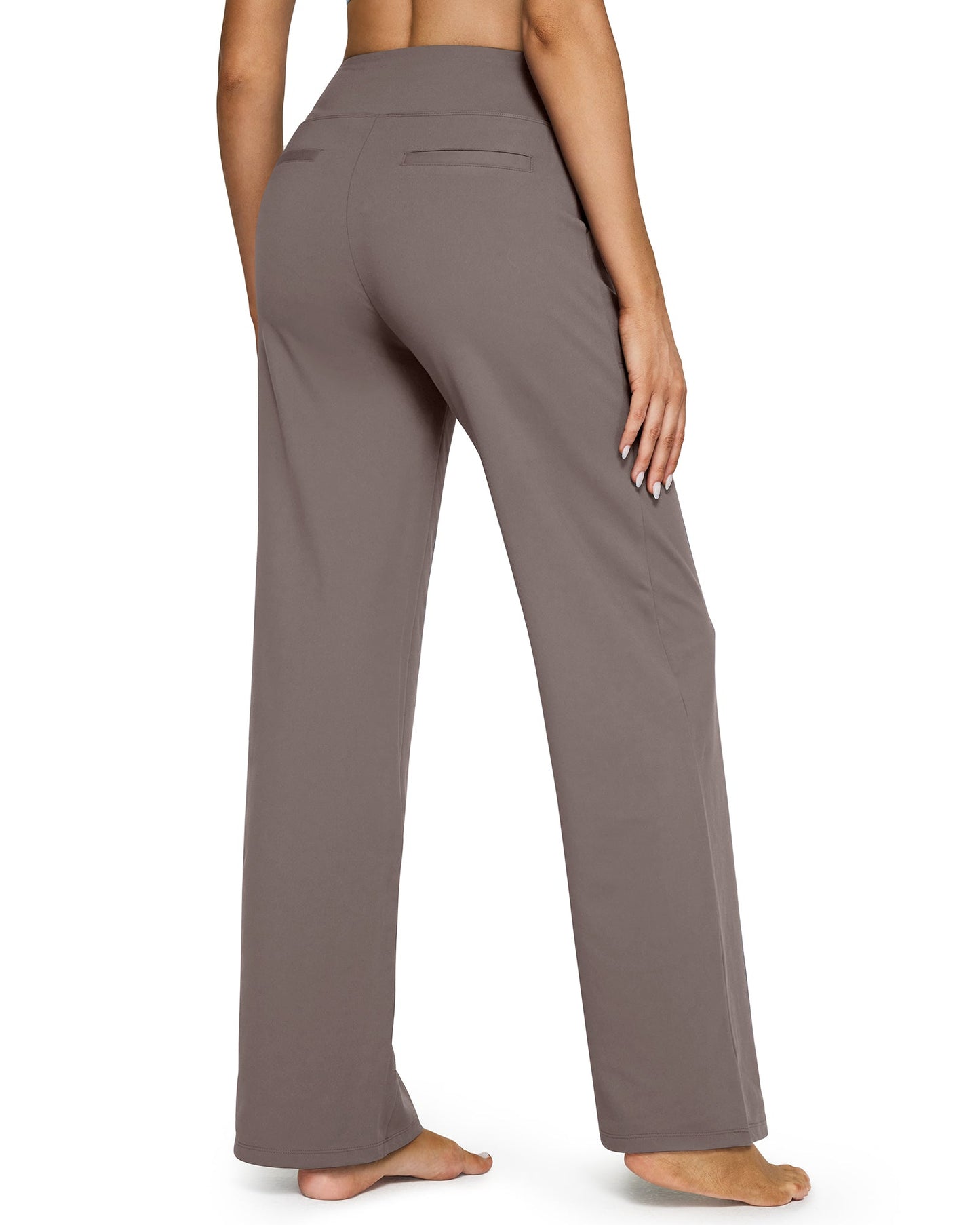 G4free Loose High-Waist Business Casual Pants #taupe
