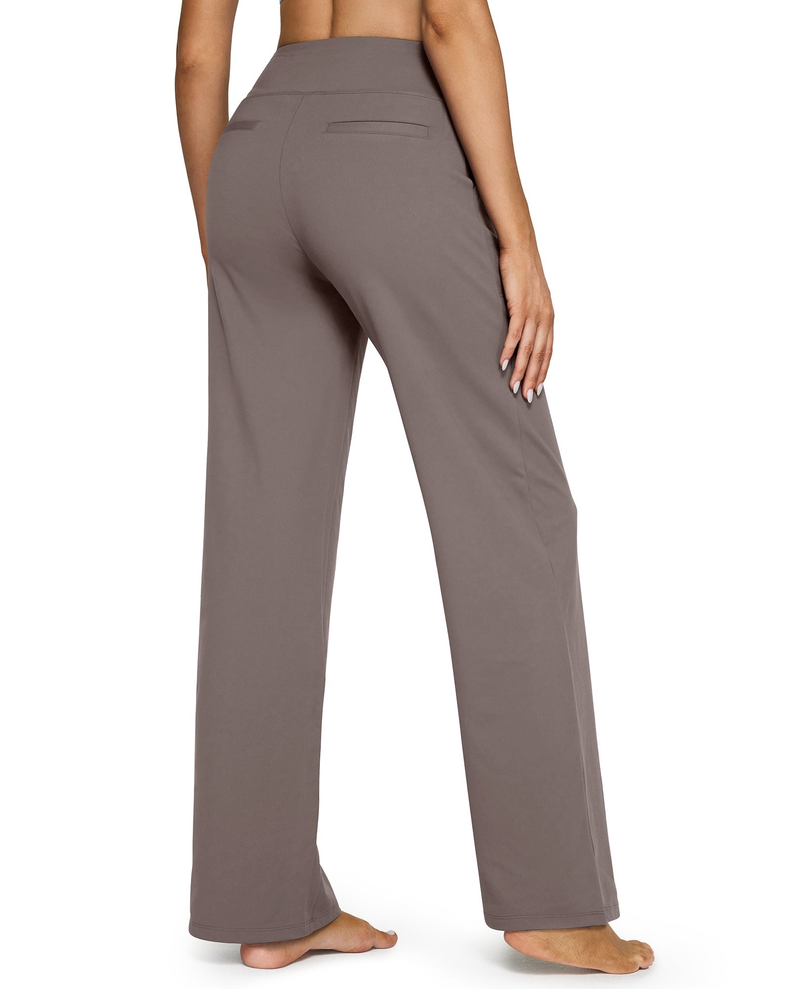 G4free Loose High-Waist Business Casual Pants #taupe