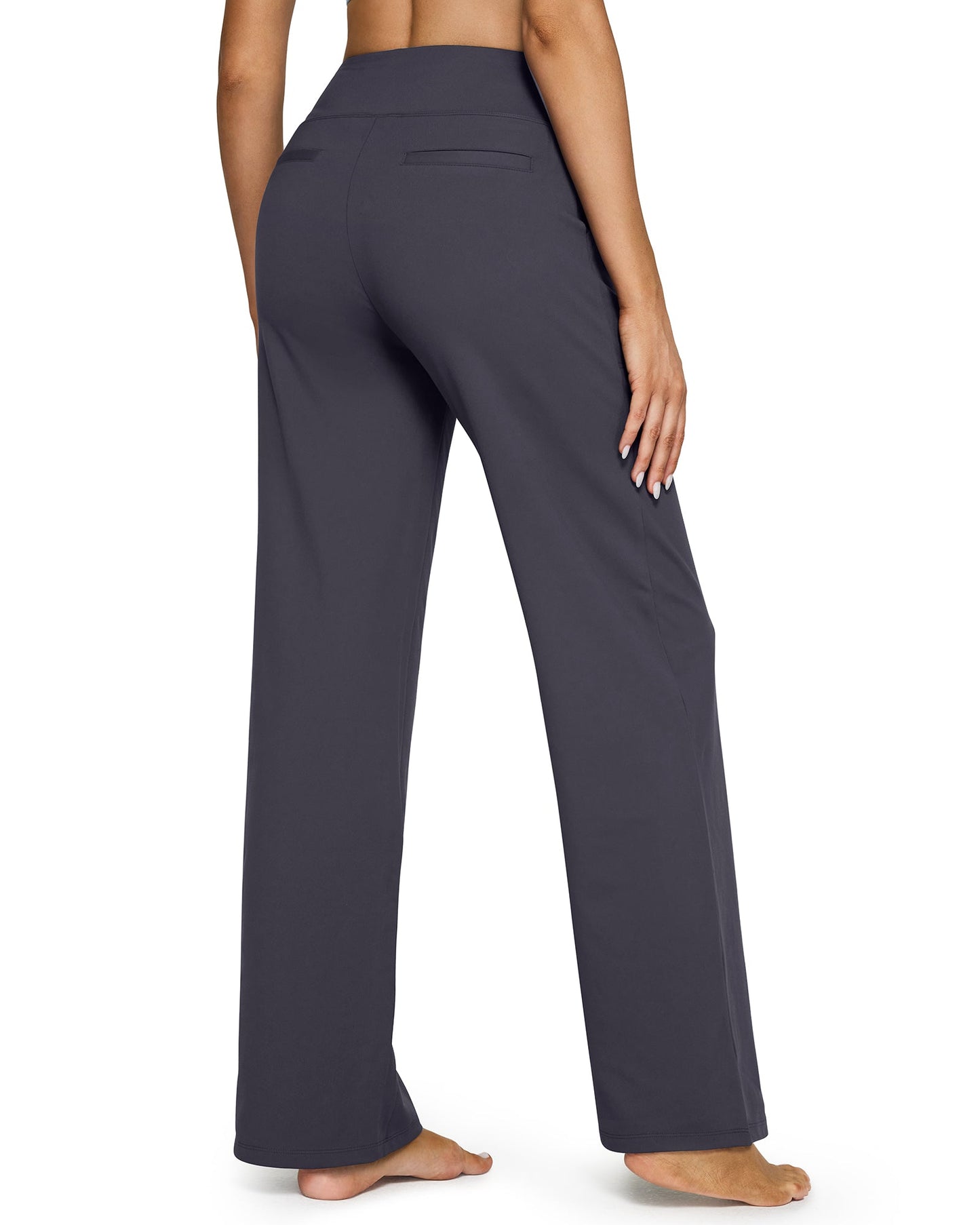 G4free Loose High-Waist Business Casual Pants #dark-heather