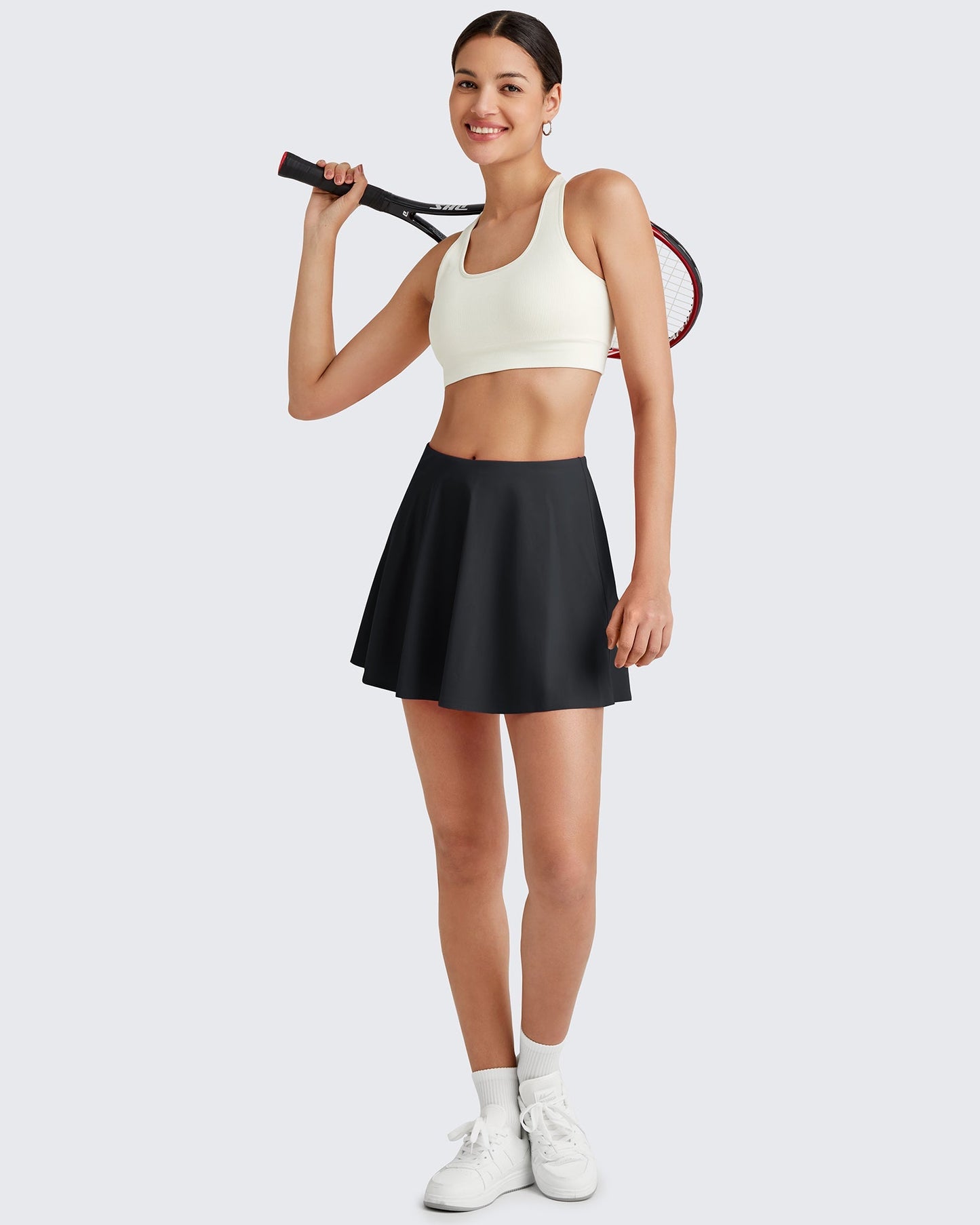 G4Free Activewear Athletic Down The Line Tennis Skirt #Black / S-Black / M-Black / L-Black / XL-Black / XXL-Black / XS-White / S-White / M-White / L-White / XL