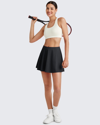 G4Free Activewear Athletic Down The Line Tennis Skirt #Black / S-Black / M-Black / L-Black / XL-Black / XXL-Black / XS-White / S-White / M-White / L-White / XL