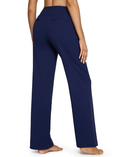G4free Loose High-Waist Business Casual Pants #royal-blue