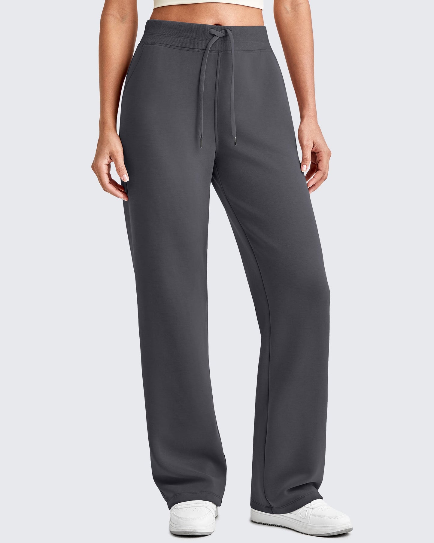 Smoofit Wide Leg Elastic Drawstring Sweatpants