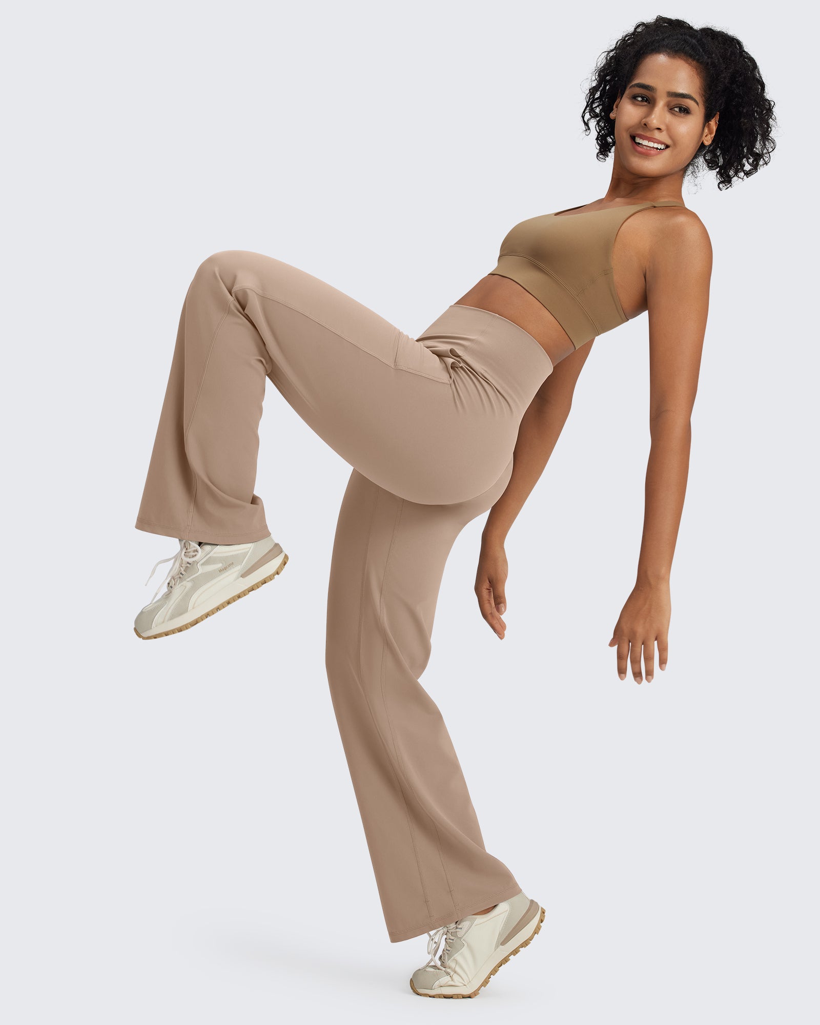 G4Free Activewear BareFeel Seamless High-Waist Dressy Pants 29 #Taupe / S-Taupe / M-Taupe / L-Taupe / XL-Taupe / XXL-Black / S-Black / M-Black / L-Black / XL-Black / XXL