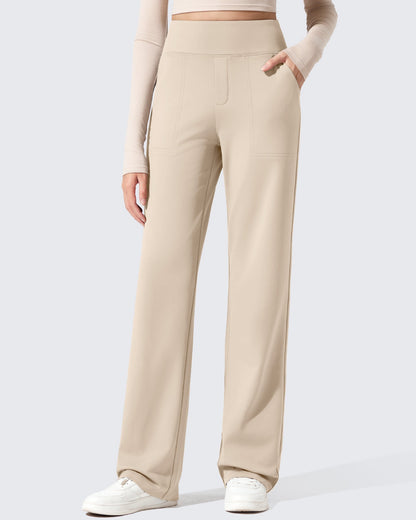 Fleece Lined High-Waisted Dressy Pants