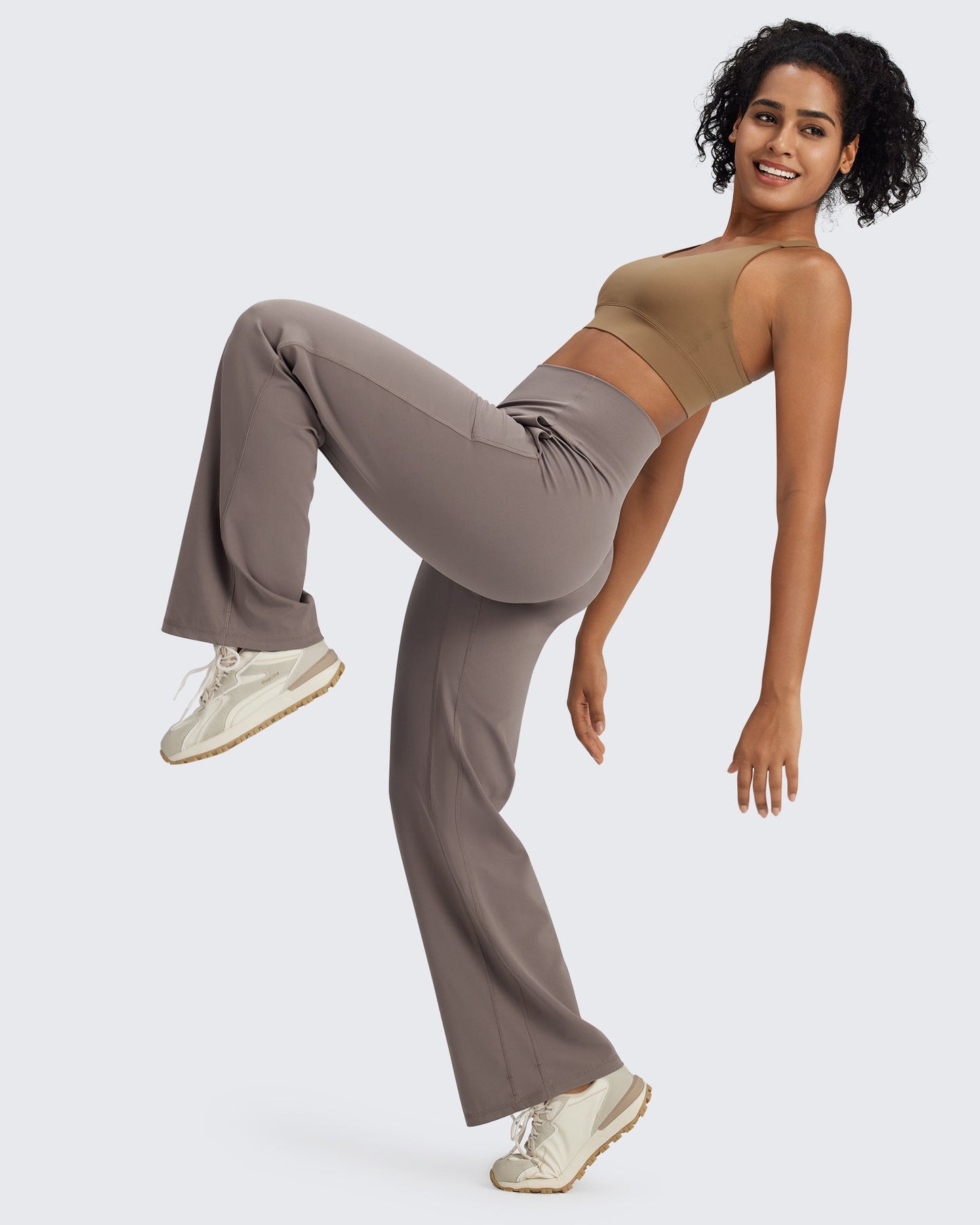 G4Free Activewear BareFeel Seamless High-Waist Dressy Pants 29 #Taupe / S-Taupe / M-Taupe / L-Taupe / XL-Taupe / XXL-Black / S-Black / M-Black / L-Black / XL-Black / XXL