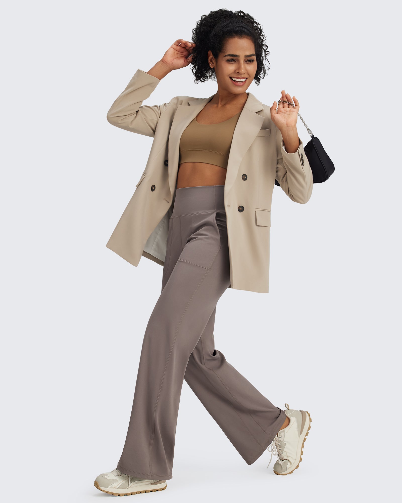 G4Free Activewear BareFeel Seamless High-Waist Dressy Pants 29 #Taupe / S-Taupe / M-Taupe / L-Taupe / XL-Taupe / XXL-Black / S-Black / M-Black / L-Black / XL-Black / XXL