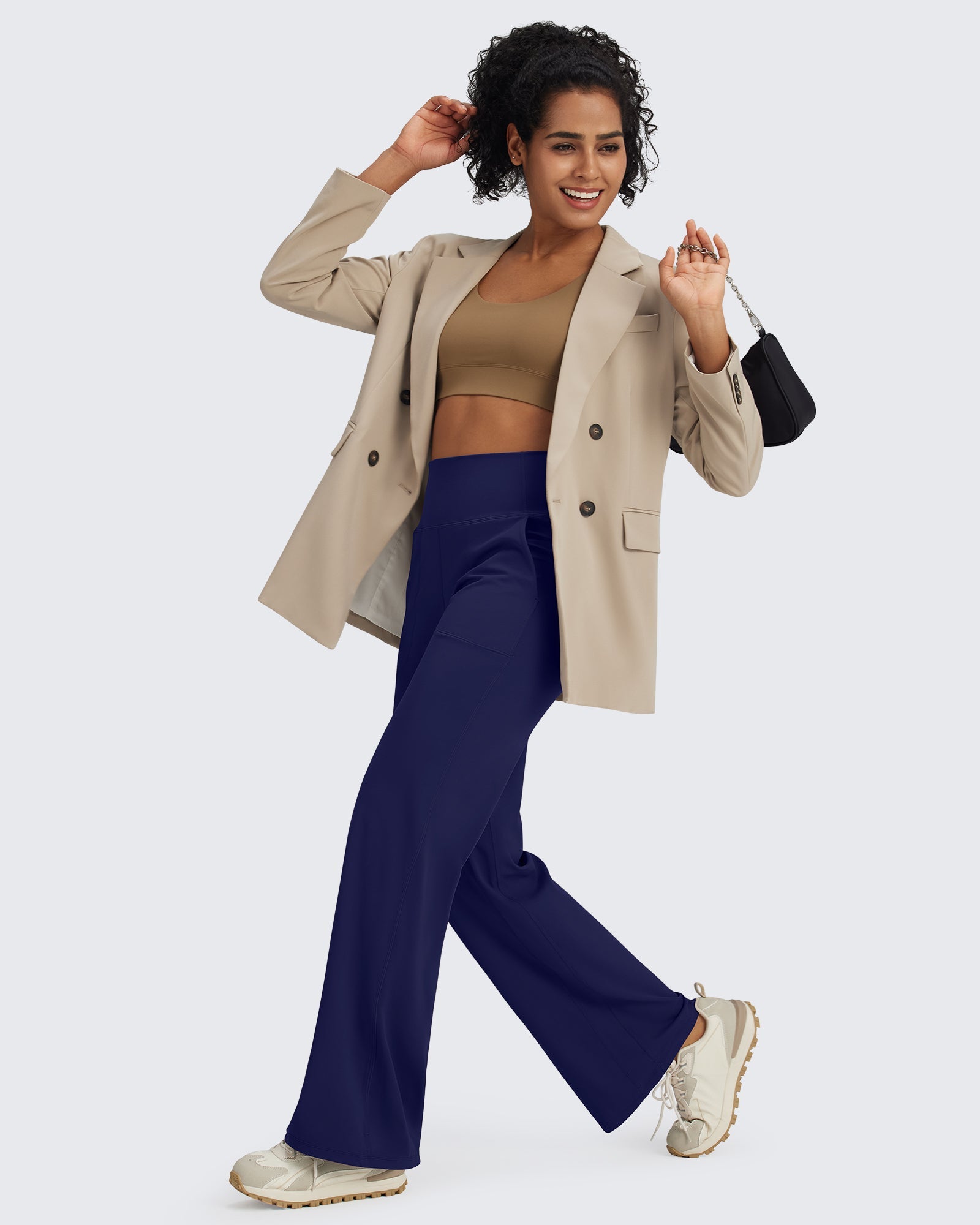 G4Free Activewear BareFeel Seamless High-Waist Dressy Pants #Black / S-Black / M-Black / L-Black / XL-Black / XXL-Black / XS-Blue grey / S-Blue grey / M-Blue grey / L-Blue grey / XL