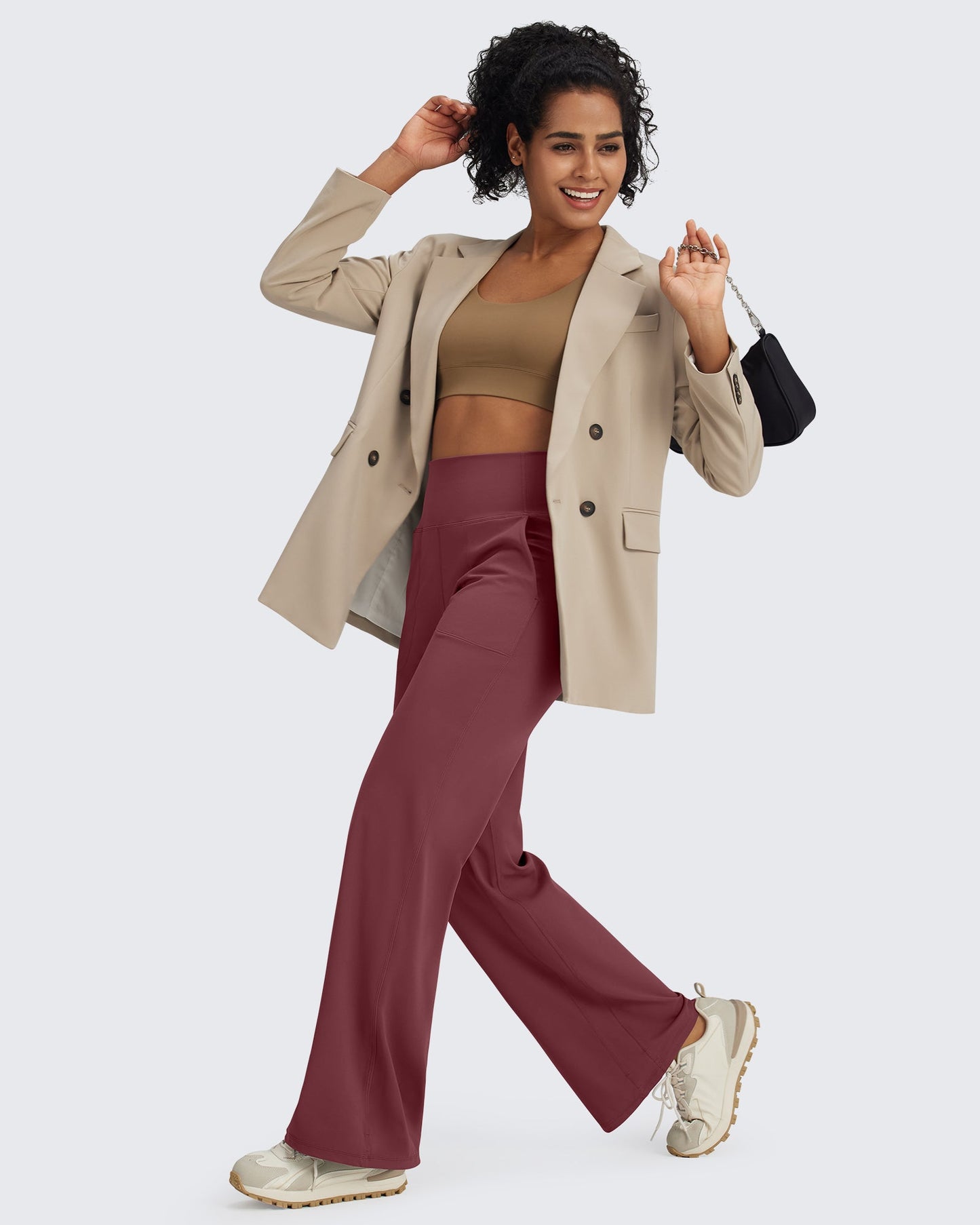G4Free Activewear BareFeel Seamless High-Waist Dressy Pants #Black / S-Black / M-Black / L-Black / XL-Black / XXL-Black / XS-Blue grey / S-Blue grey / M-Blue grey / L-Blue grey / XL