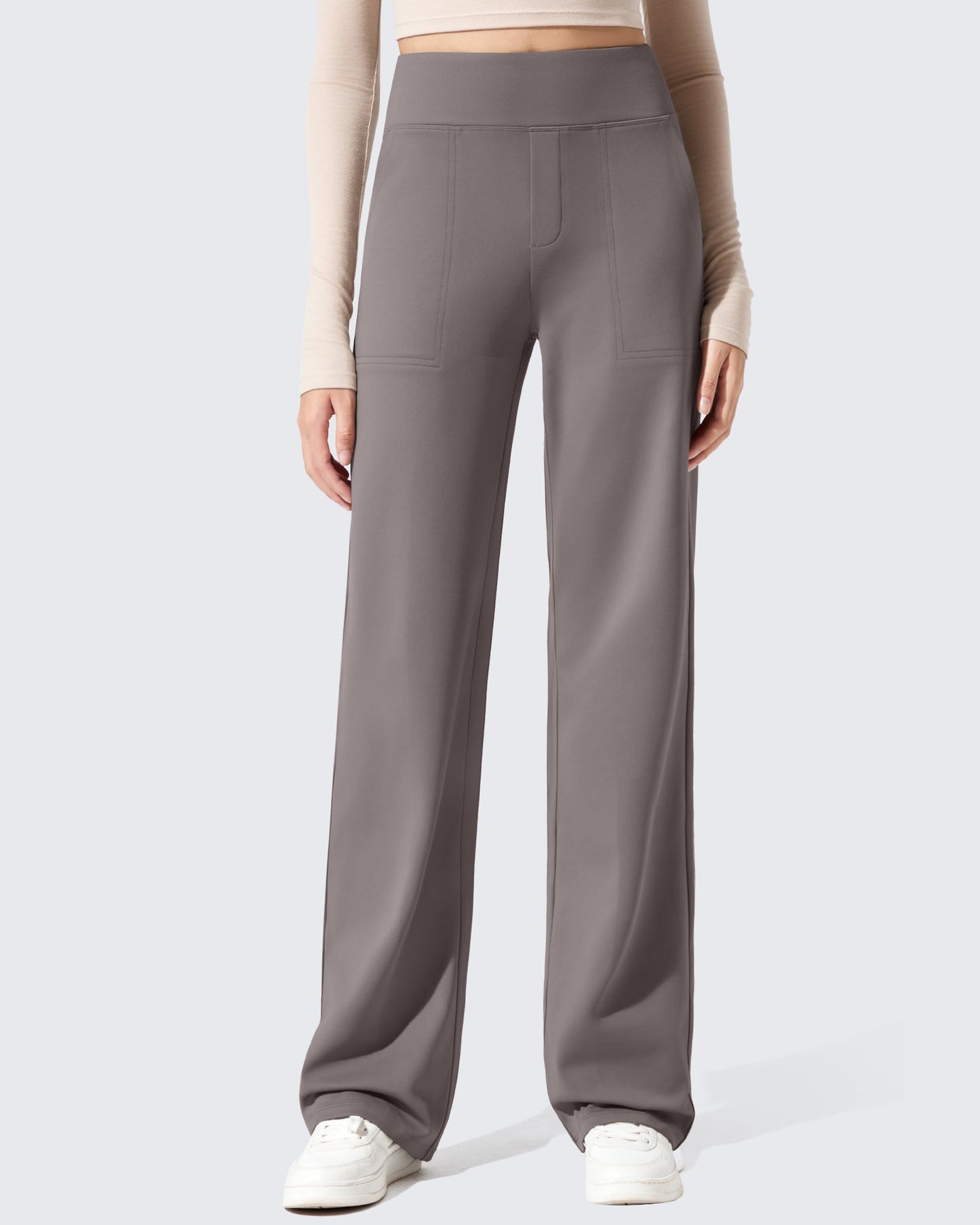 Fleece Lined High-Waisted Dressy Pants