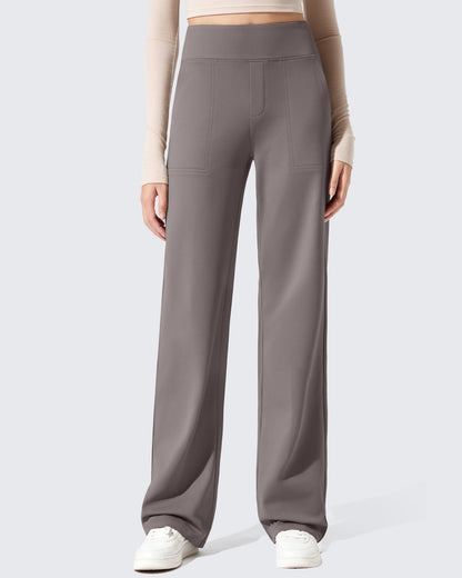 Fleece Lined High-Waisted Dressy Pants