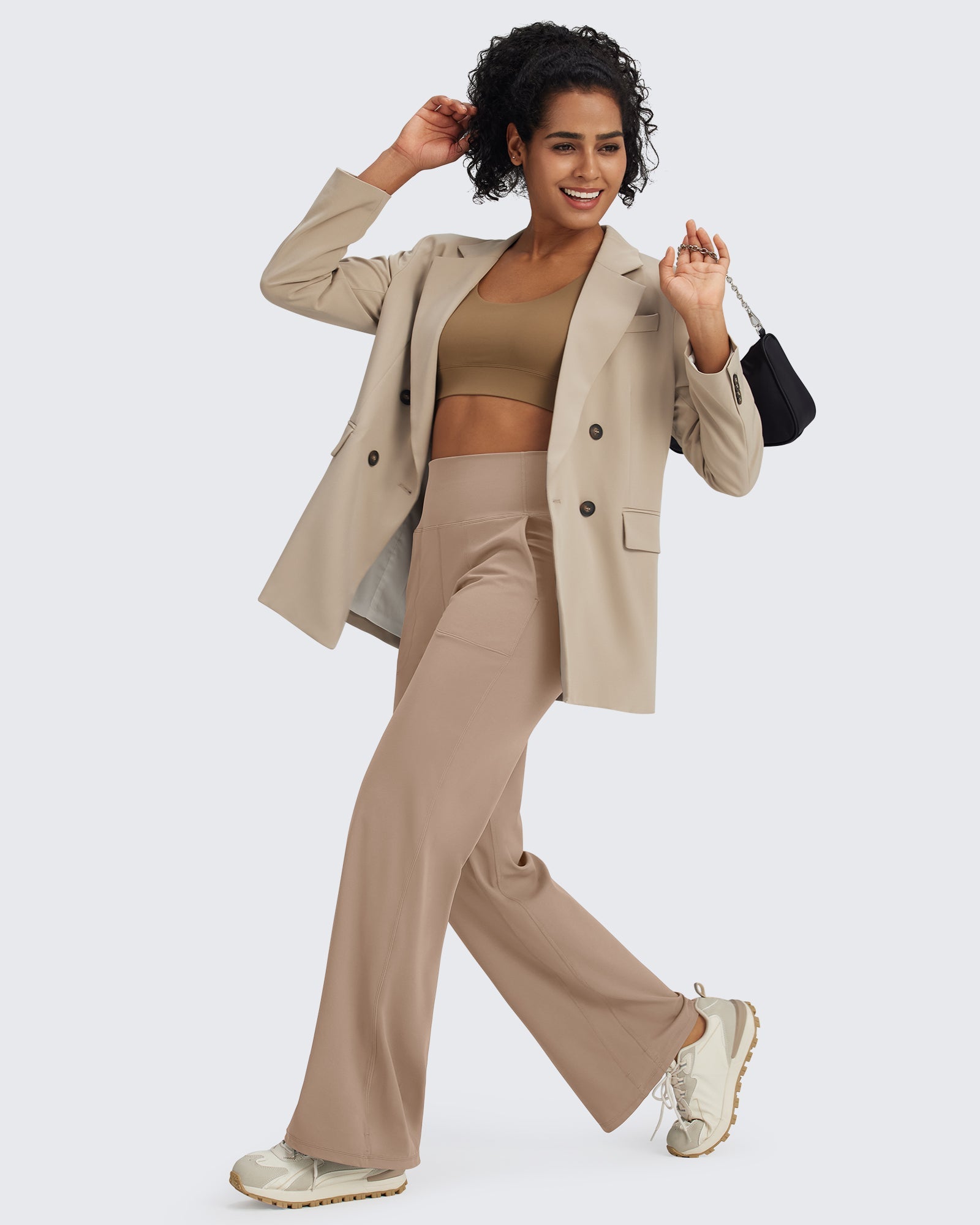 G4Free Activewear BareFeel Seamless High-Waist Dressy Pants 29 #Taupe / S-Taupe / M-Taupe / L-Taupe / XL-Taupe / XXL-Black / S-Black / M-Black / L-Black / XL-Black / XXL