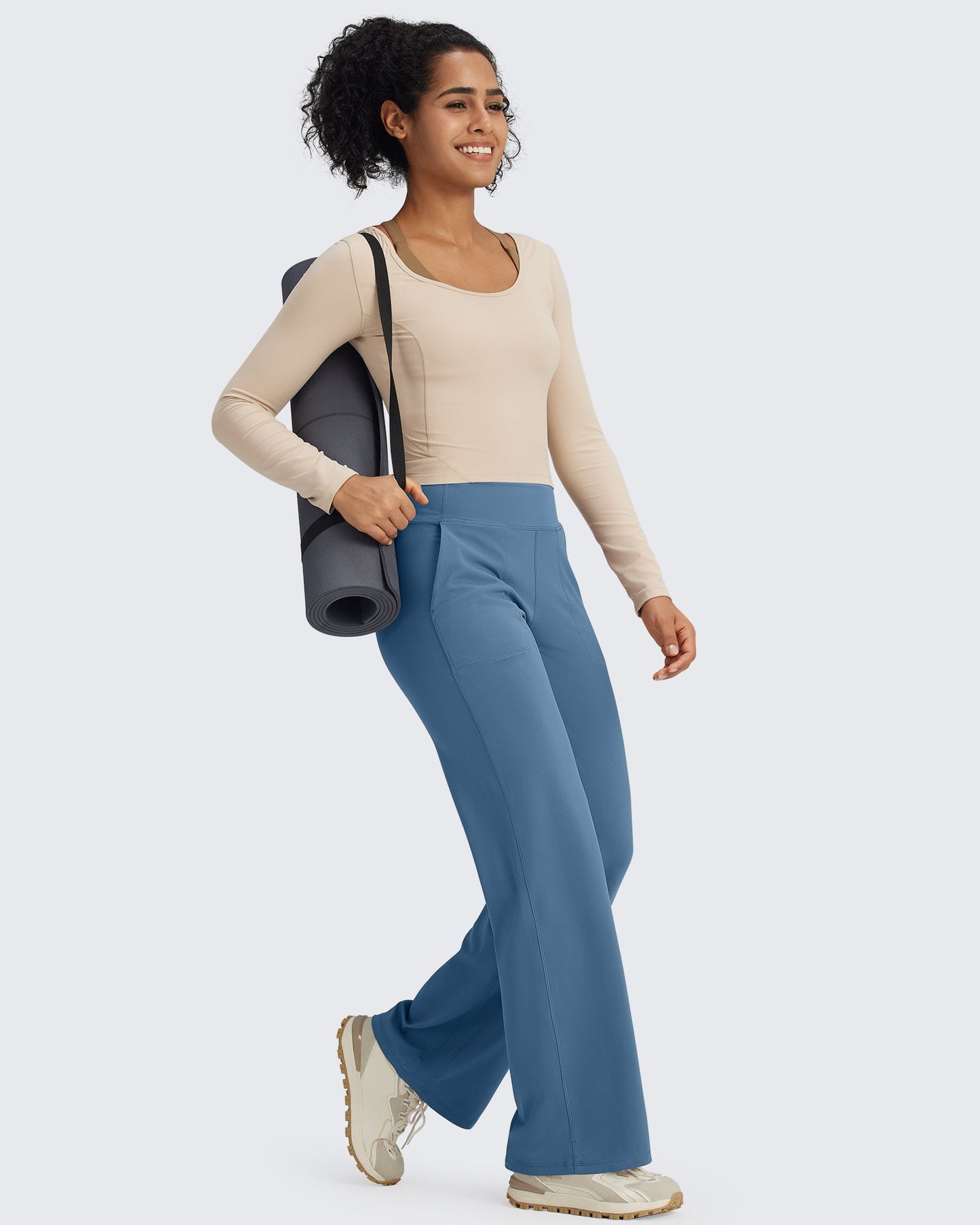 G4Free Activewear BareFeel Seamless High-Waist Dressy Pants 29 #Taupe / S-Taupe / M-Taupe / L-Taupe / XL-Taupe / XXL-Black / S-Black / M-Black / L-Black / XL-Black / XXL