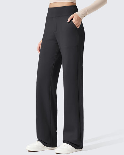 Fleece Lined High-Waisted Dressy Pants