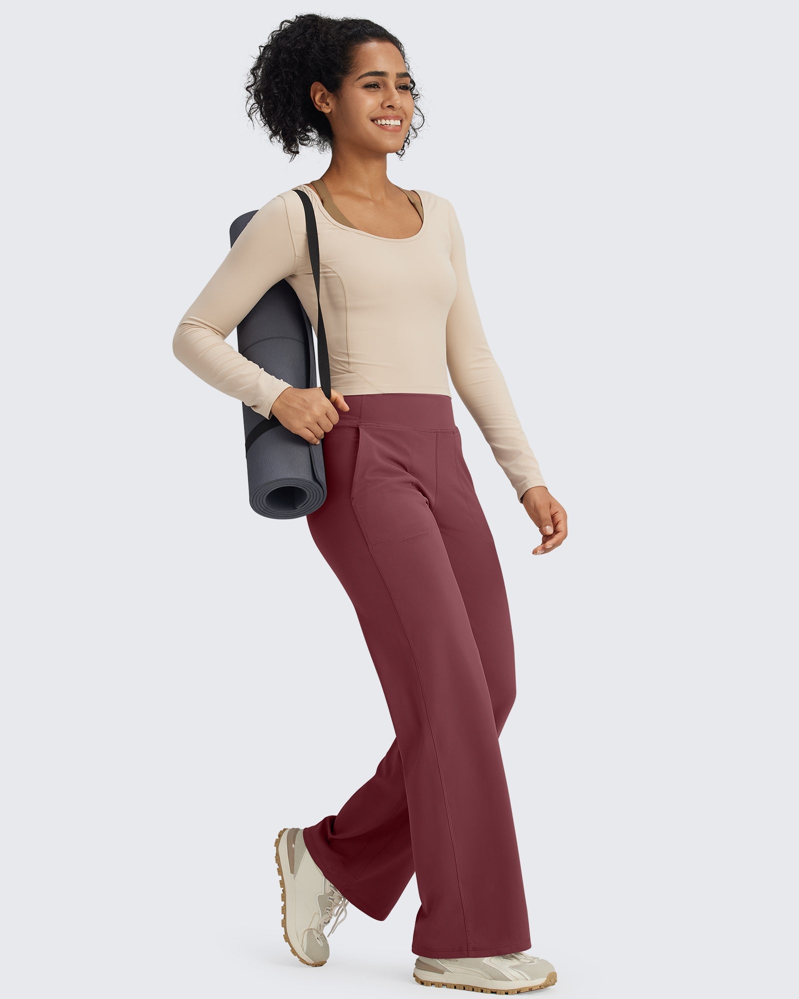 G4Free Activewear BareFeel Seamless High-Waist Dressy Pants #Black / S-Black / M-Black / L-Black / XL-Black / XXL-Black / XS-Blue grey / S-Blue grey / M-Blue grey / L-Blue grey / XL