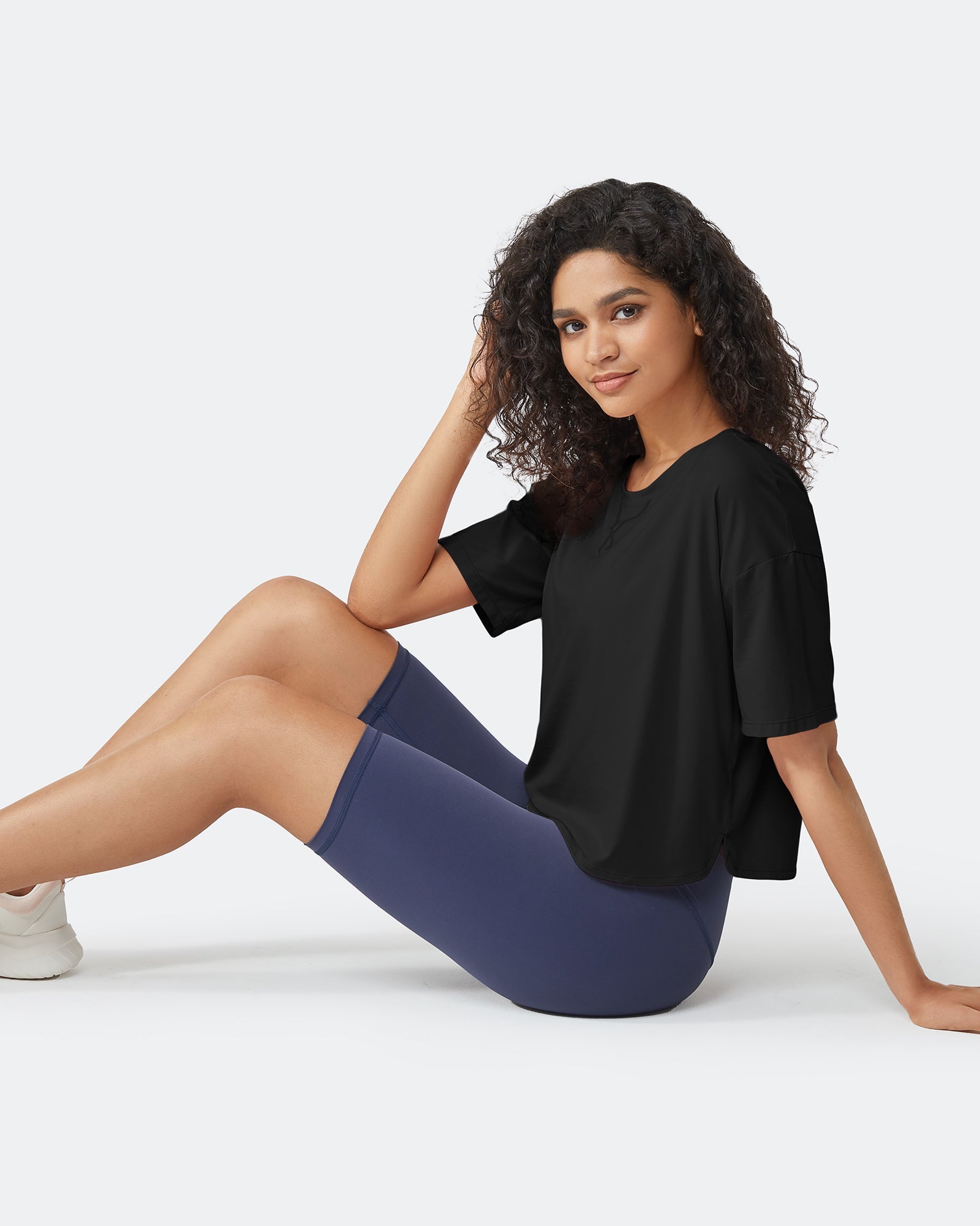G4Free Activewear Scoop Neck Short Sleeve Workout Crop Tops #