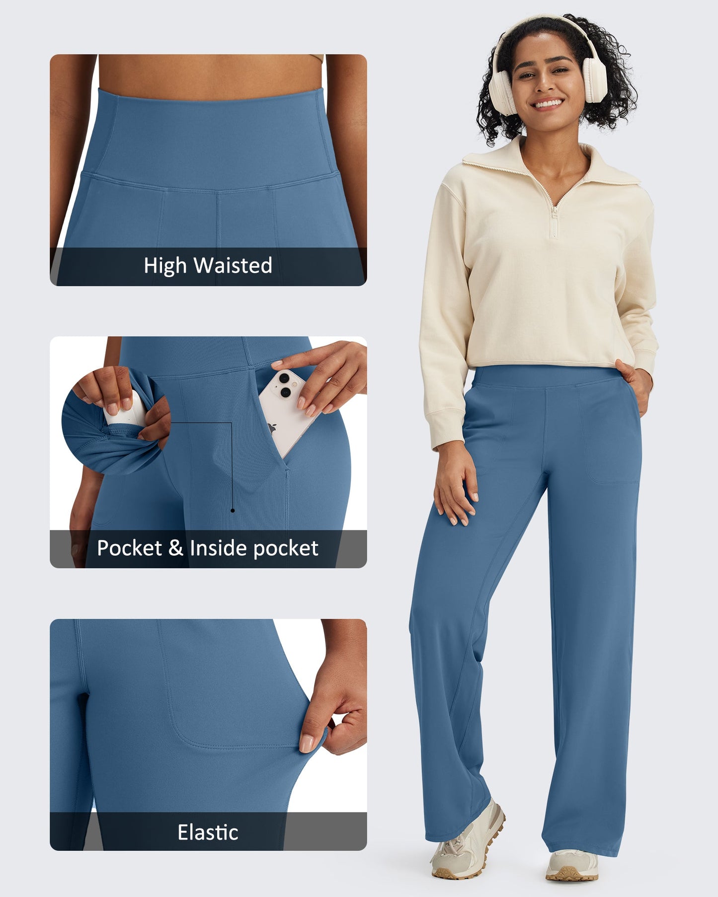 G4Free Activewear BareFeel Seamless High-Waist Dressy Pants 29 #Taupe / S-Taupe / M-Taupe / L-Taupe / XL-Taupe / XXL-Black / S-Black / M-Black / L-Black / XL-Black / XXL