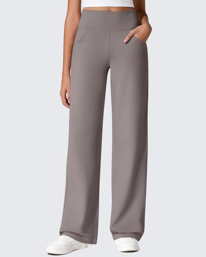 Fleece Lined High-Waist Loose Sweatpants