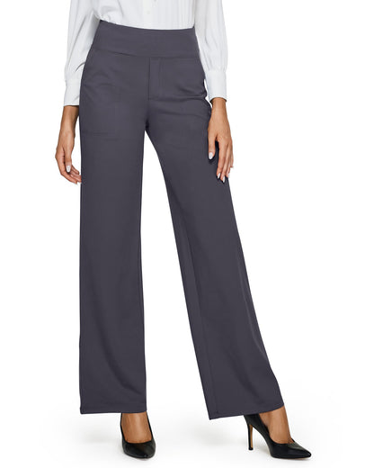 G4free Loose High-Waist Business Casual Pants #dark-heather