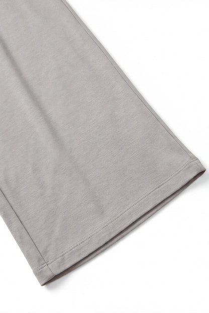 EASYSO Beige Soft Knit Drawstring Wide Leg Pants