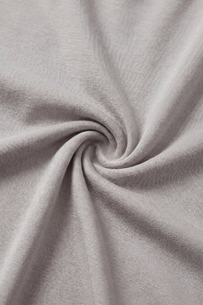 EASYSO Beige Soft Knit Drawstring Wide Leg Pants