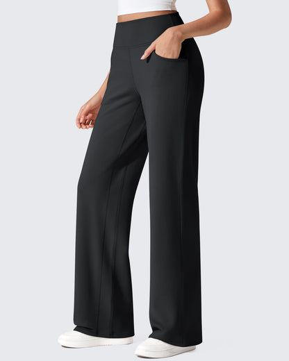 Fleece Lined High-Waist Loose Sweatpants