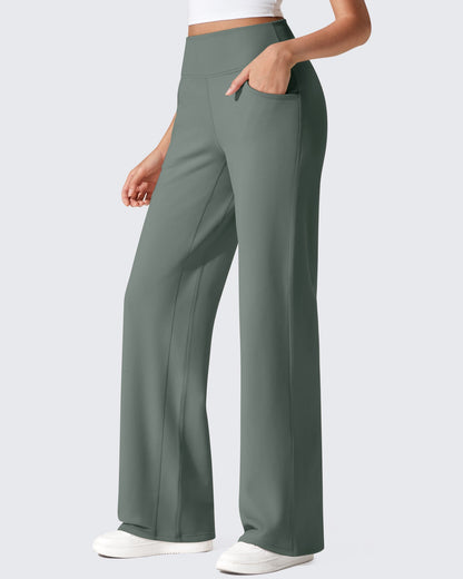 Fleece Lined High-Waist Loose Sweatpants